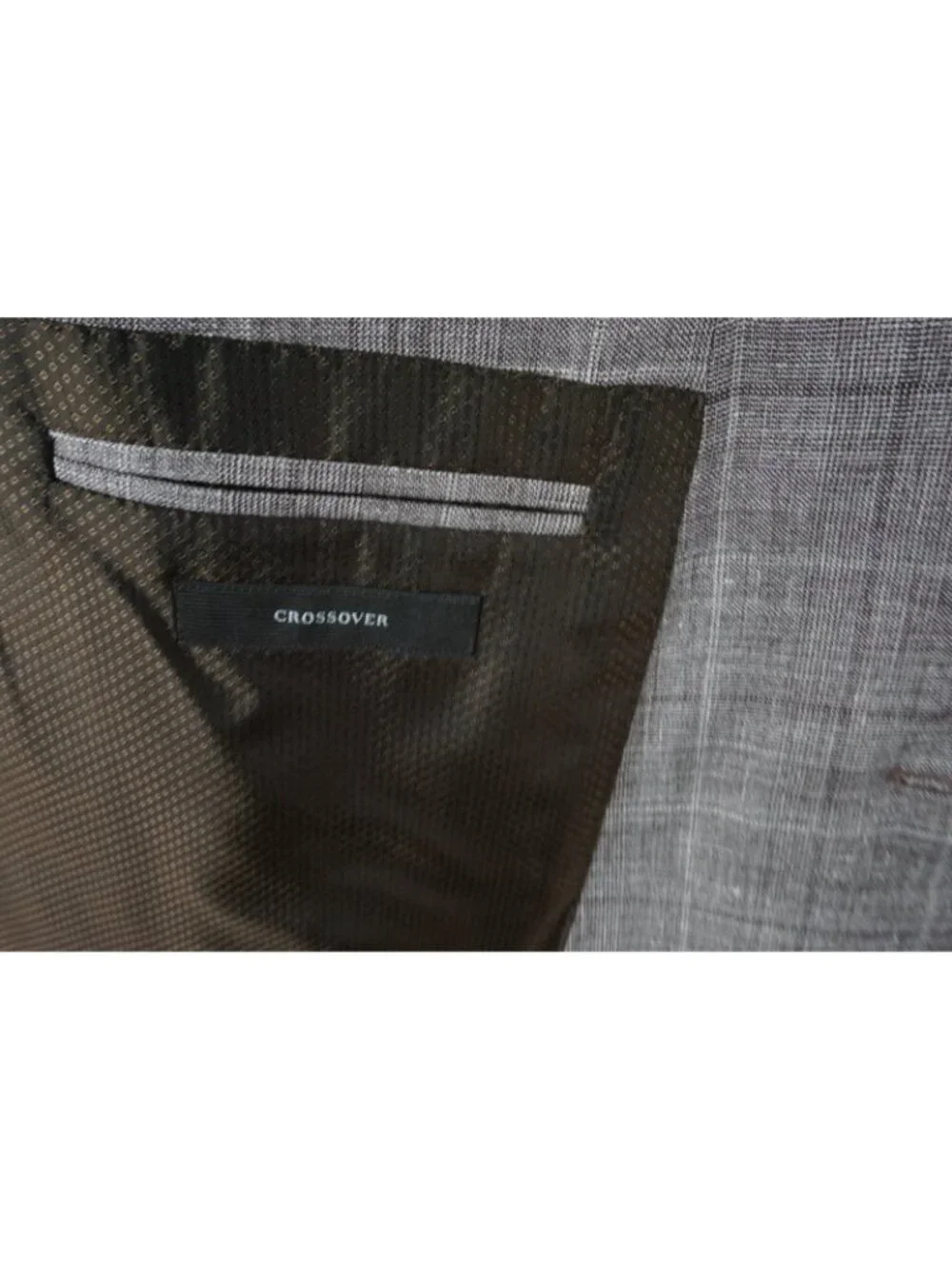 Ermenegildo Zegna Crossover Milano CURRENT Gray Plaid Linen Blend Sport Coat 46S